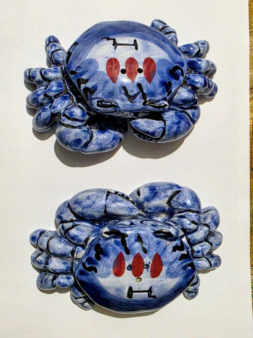 Ceramic Crab Salt Pepper Shakers Coastal Decor Set